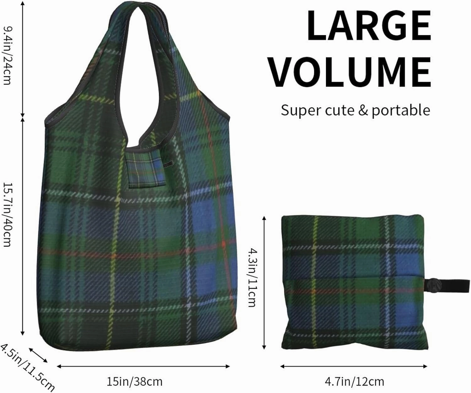 Reusable Grocery Tote Bag – Large Capacity, Washable & Compact, Stylish Print Design For Market, Beach & Travel