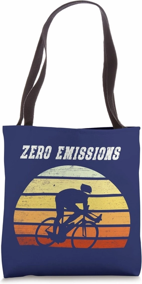 Ride Your Bike ZERO EMISSIONS Bicycle Save Earth Cycling Tote Bag