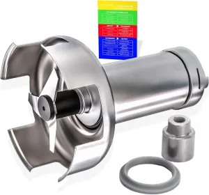 Robot Coupe 39335 Stainless Steel Bell Cover Assembly, Genuine OEM Replacement Parts for MP450 Turbo & MP350 Turbo with Liquid Conversion Card