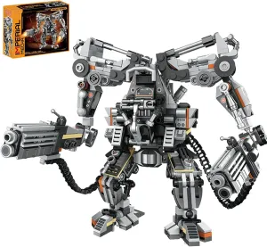Robot Mecha Building Blocks，Black Power Armor Model Toy Kit，684 Pcs，Collectible Model Stem Toy for Kids & Adults