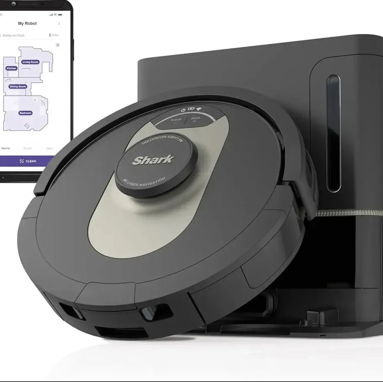Robot Vacuum Cleaner with 7000Pa Suction, 260 Mins Run Time, Liftable Brush, Self-Charging Robotic Vacuum Cleaner for Home, Pet Hair, Hard Floors, App & Voice Control