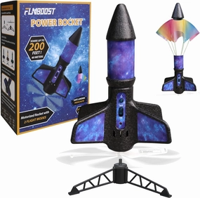 Rocket Launcher for Kids, Electric Flying Model Rocket with Parachute, Air Rocket Toy Launch up to 200 ft, Outdoor Space Rocket Toys for Boys & Girls, Ages 8-12