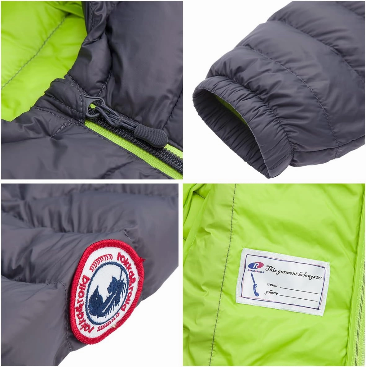 Rokka&Rolla Boys' Ultra Lightweight Packable Down Puffer Jacket Coat