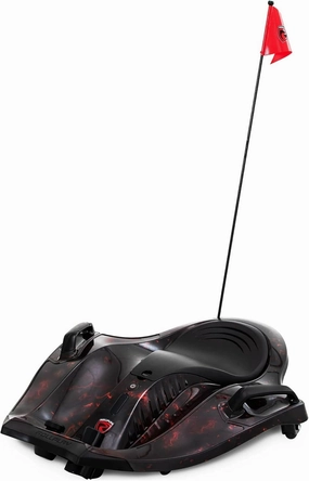 Rollplay Nighthawk Storm Electric Ride On Toy for Ages 6 & Up with 12V 7AH Rechargeable Battery, Side Handlebars for Steering, Tall Rear Flag, and Top Speed of 6.5 MPH, Black/Red