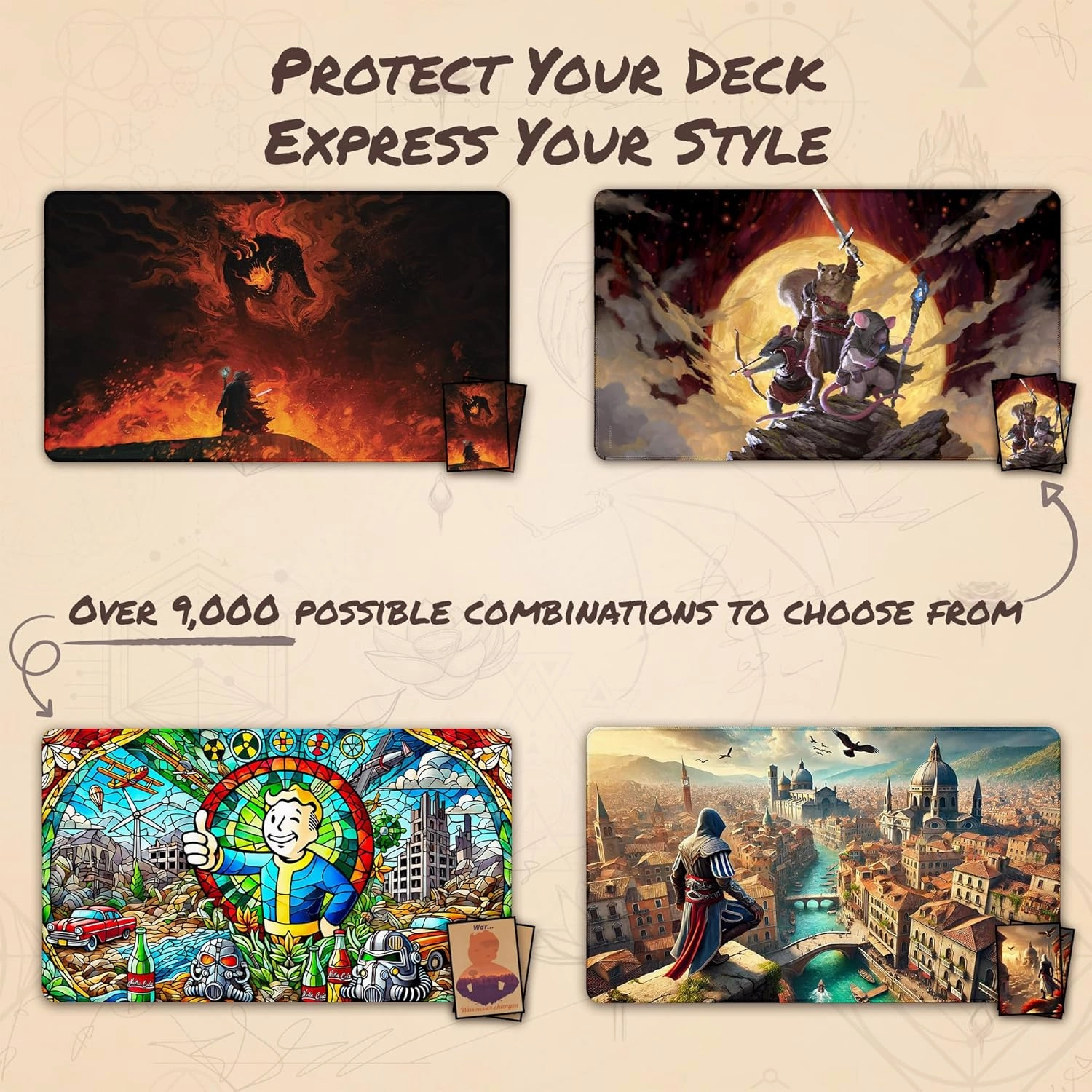 Royal Dragon Blast (Stitched) - MTG Playmat - Compatible with Magic The Gathering Playmat - Play MTG, YuGiOh, TCG - Original Play Mat Art Designs & Accessories