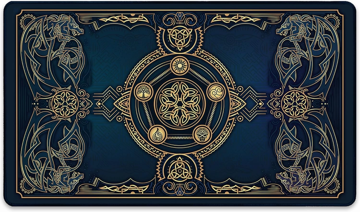 Royal Dragon Blast (Stitched) - MTG Playmat - Compatible with Magic The Gathering Playmat - Play MTG, YuGiOh, TCG - Original Play Mat Art Designs & Accessories