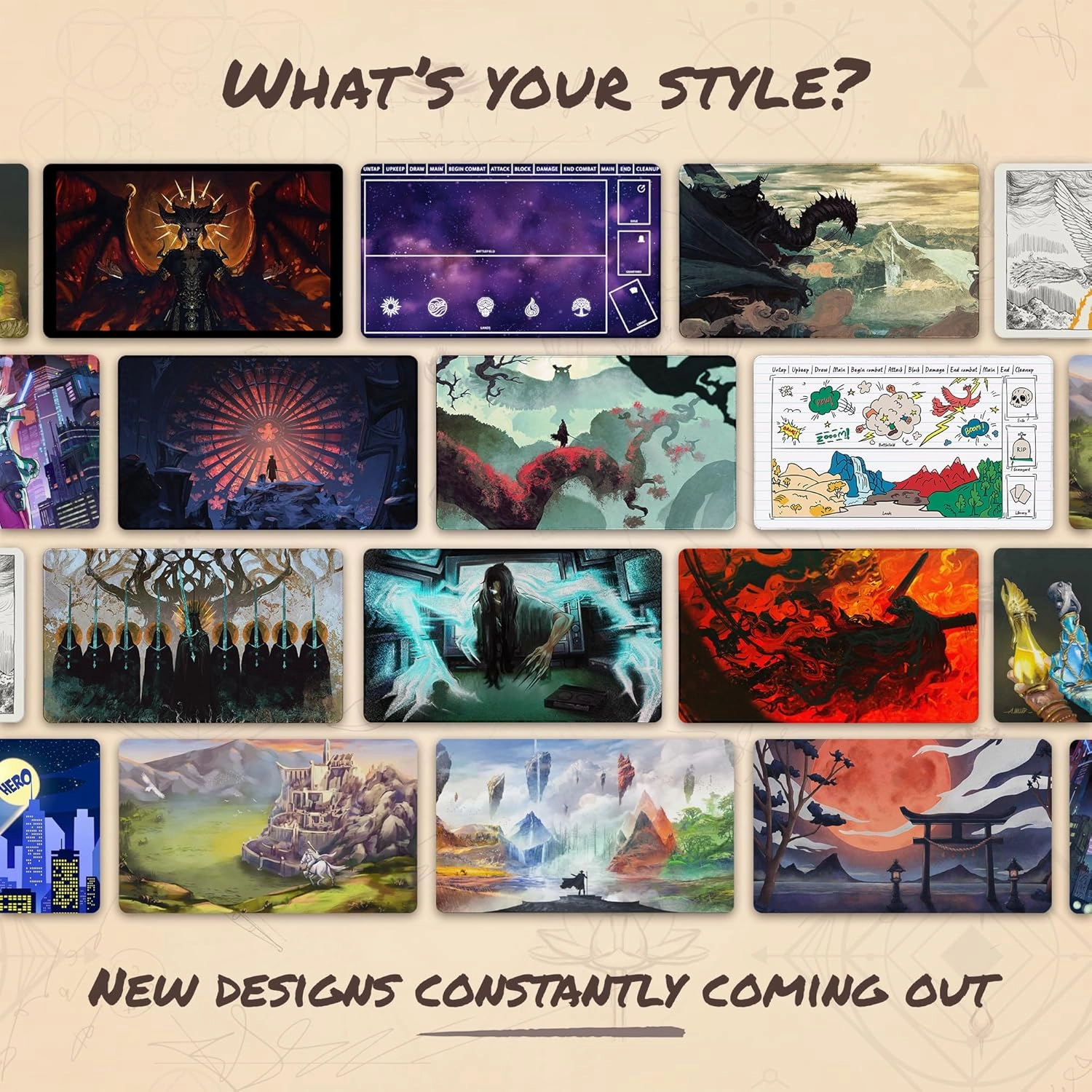 Royal Dragon Blast (Stitched) - MTG Playmat - Compatible with Magic The Gathering Playmat - Play MTG, YuGiOh, TCG - Original Play Mat Art Designs & Accessories