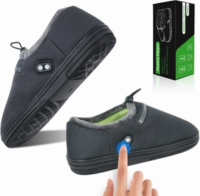 RTDEP Foot Warmer, Electric Foot Warmer with 5000mAh Battery, Heated Slippers Women Men, Heated Foot Warmer with Smart Dual Independent Switch Heated Shoes for Feet Warmers Winter Warm