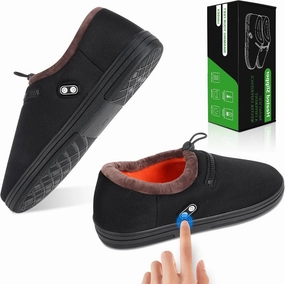 RTDEP Foot Warmer, Electric Foot Warmer with 5000mAh Battery, Heated Slippers Women Men, Heated Foot Warmer with Smart Dual Independent Switch Heated Shoes for Feet Warmers Winter Warm