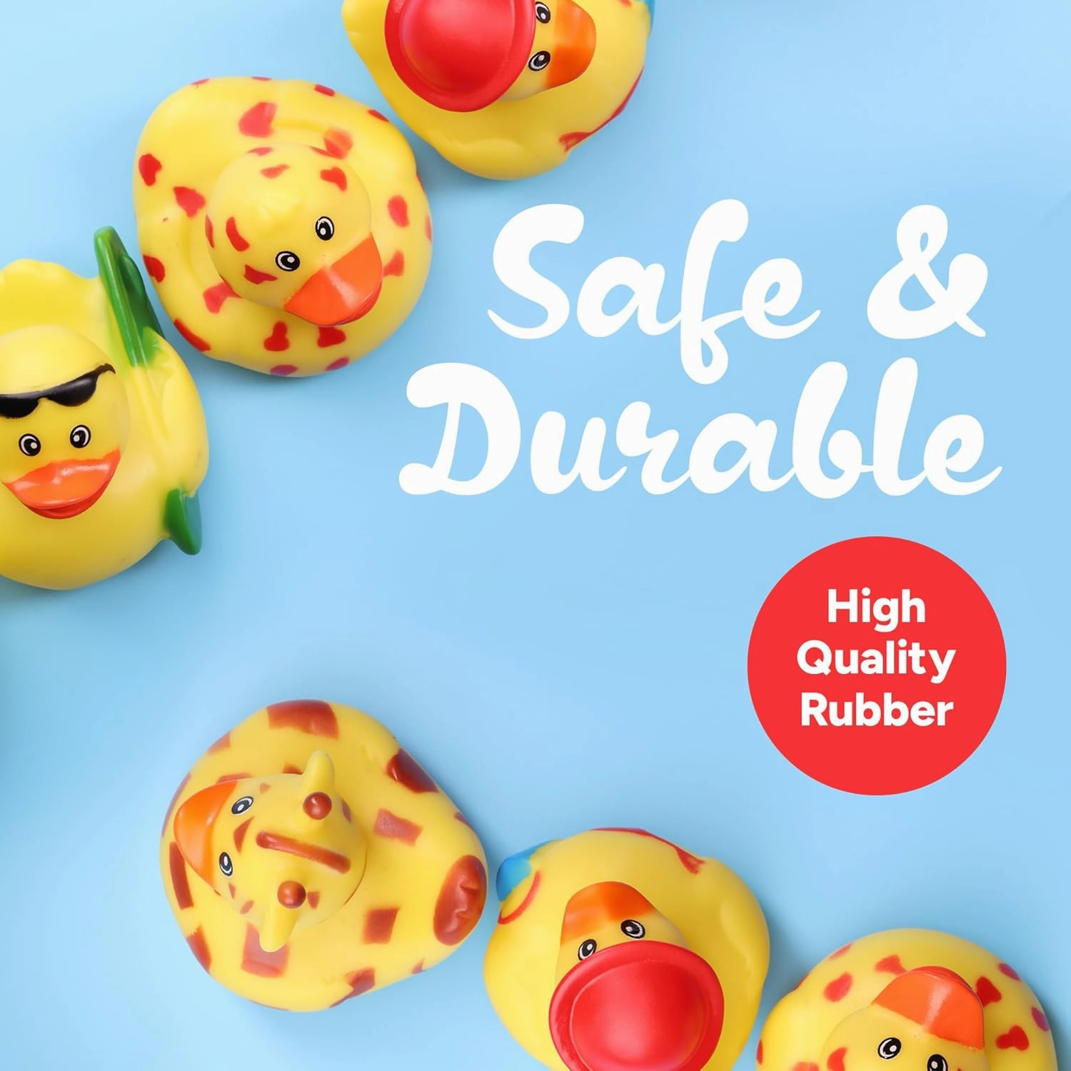 Rubber Duck Toy Assortment - Cute Duckies for Kids - 25 Pcs Ducky Playset Bath Toys - Rubber Ducks for Beach Pool - Goody Bag Stuffers Classroom Prizes - Easter Gifts for Kids