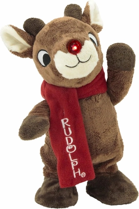 Rudolph The Red-Nosed Reindeer | 12" Singing & Dancing Animatronic Plush | Rudolph