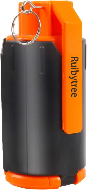 Ruibytree Tactical CS Plastic Grenade Toys,for Nerf Rival Ammo Bomb,Metal Pull Ring Grenade Toy(with Bag