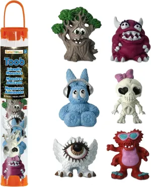 Safari Ltd. Friendly Monsters TOOB - 6 Miniature Monster Figurines - Imaginative Toy Set for Boys, Girls, and Kids Ages 3 