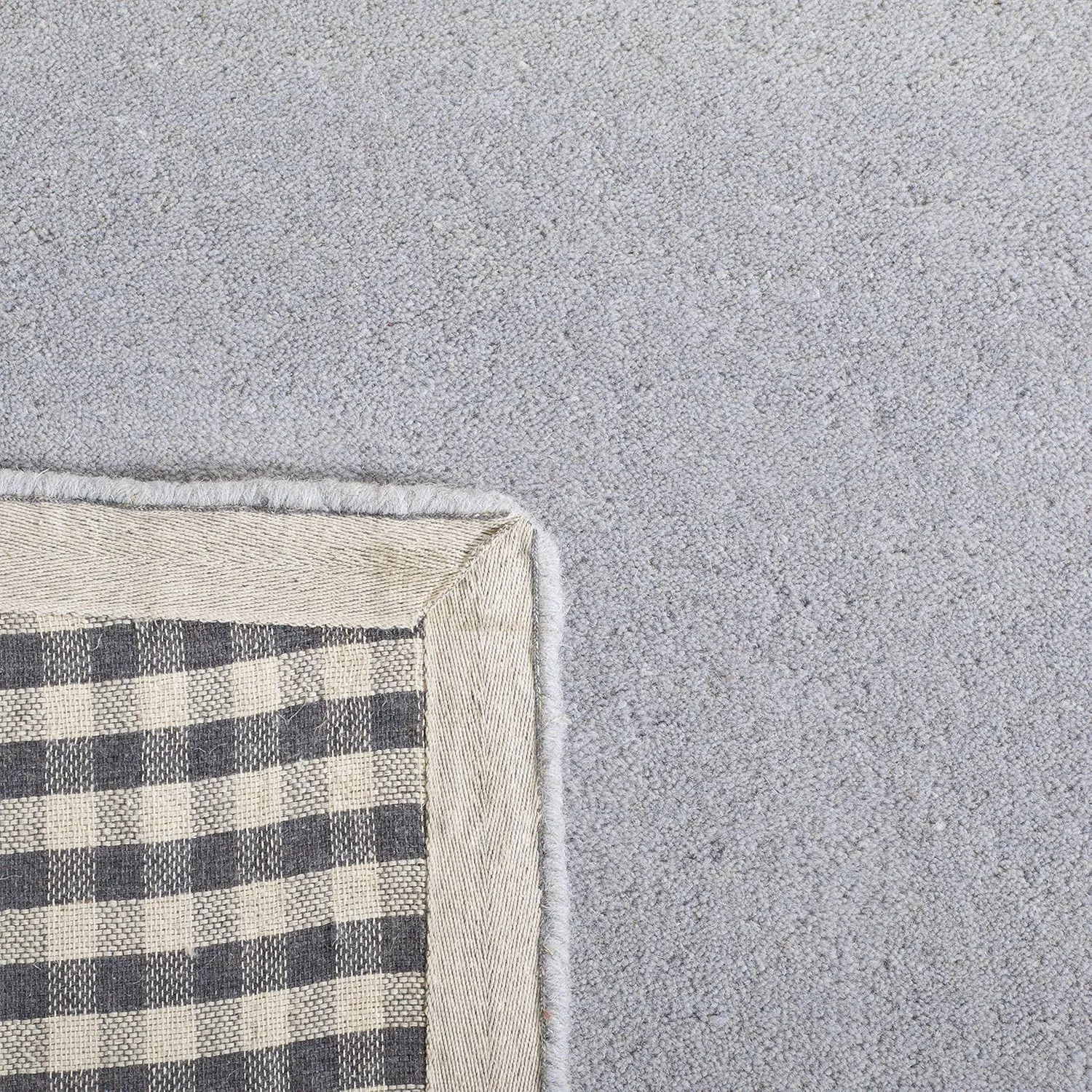 SAFAVIEH Bella Collection Area Rug - 9' x 12', Light Blue & Ivory, Handmade Dotted Border Wool, Ideal for High Traffic Areas in Living Room, Bedroom (BEL151A)