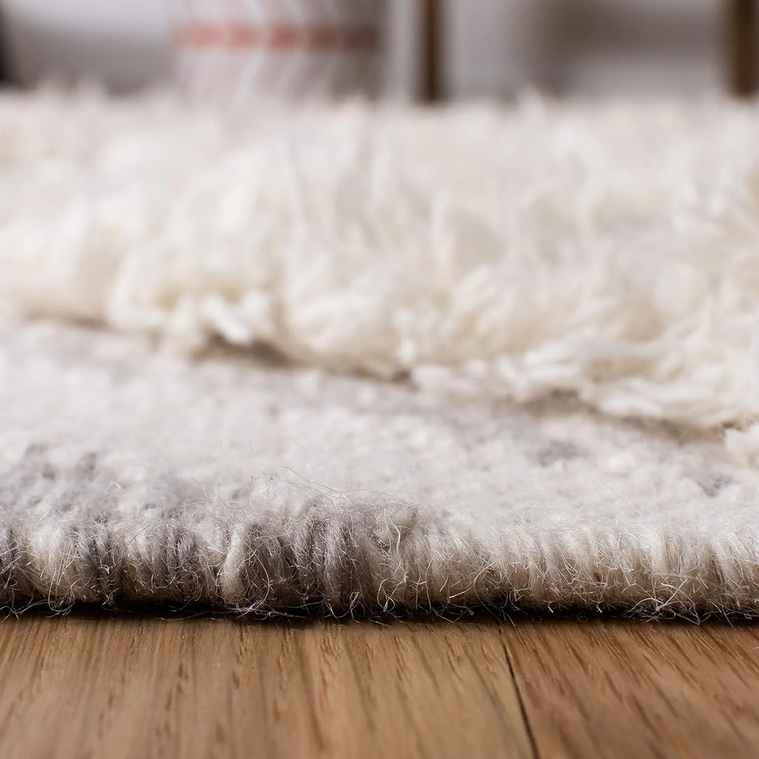 SAFAVIEH Kenya Collection Runner Rug - 2'3" x 8', Ivory & Grey, Handmade Moroccan Boho Tribal Tassel Wool, Ideal for High Traffic Areas in Living Room, Bedroom (KNY957A)