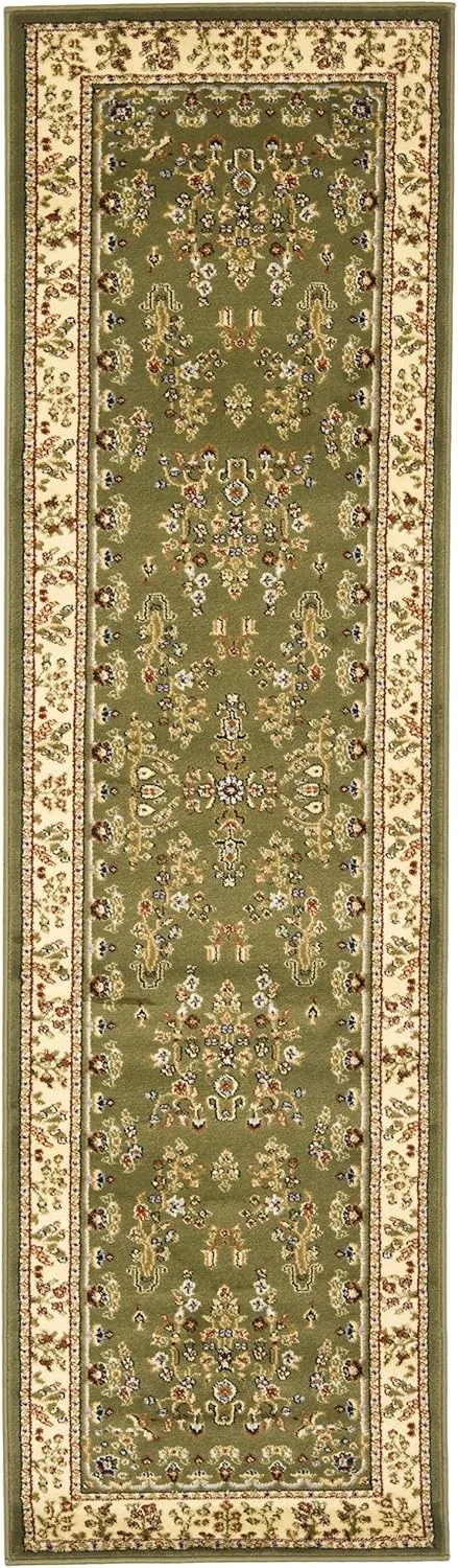 SAFAVIEH Lyndhurst Collection Runner Rug - 2'3" x 6', Sage & Ivory, Traditional Oriental Design, Non-Shedding & Easy Care, Ideal for High Traffic Areas in Living Room, Bedroom (LNH331C)