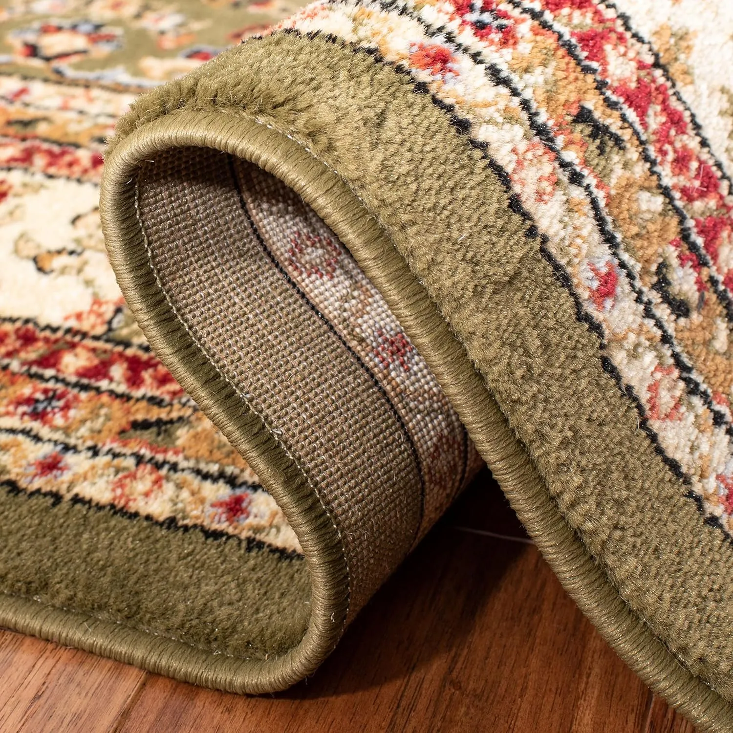 SAFAVIEH Lyndhurst Collection Runner Rug - 2'3" x 6', Sage & Ivory, Traditional Oriental Design, Non-Shedding & Easy Care, Ideal for High Traffic Areas in Living Room, Bedroom (LNH331C)