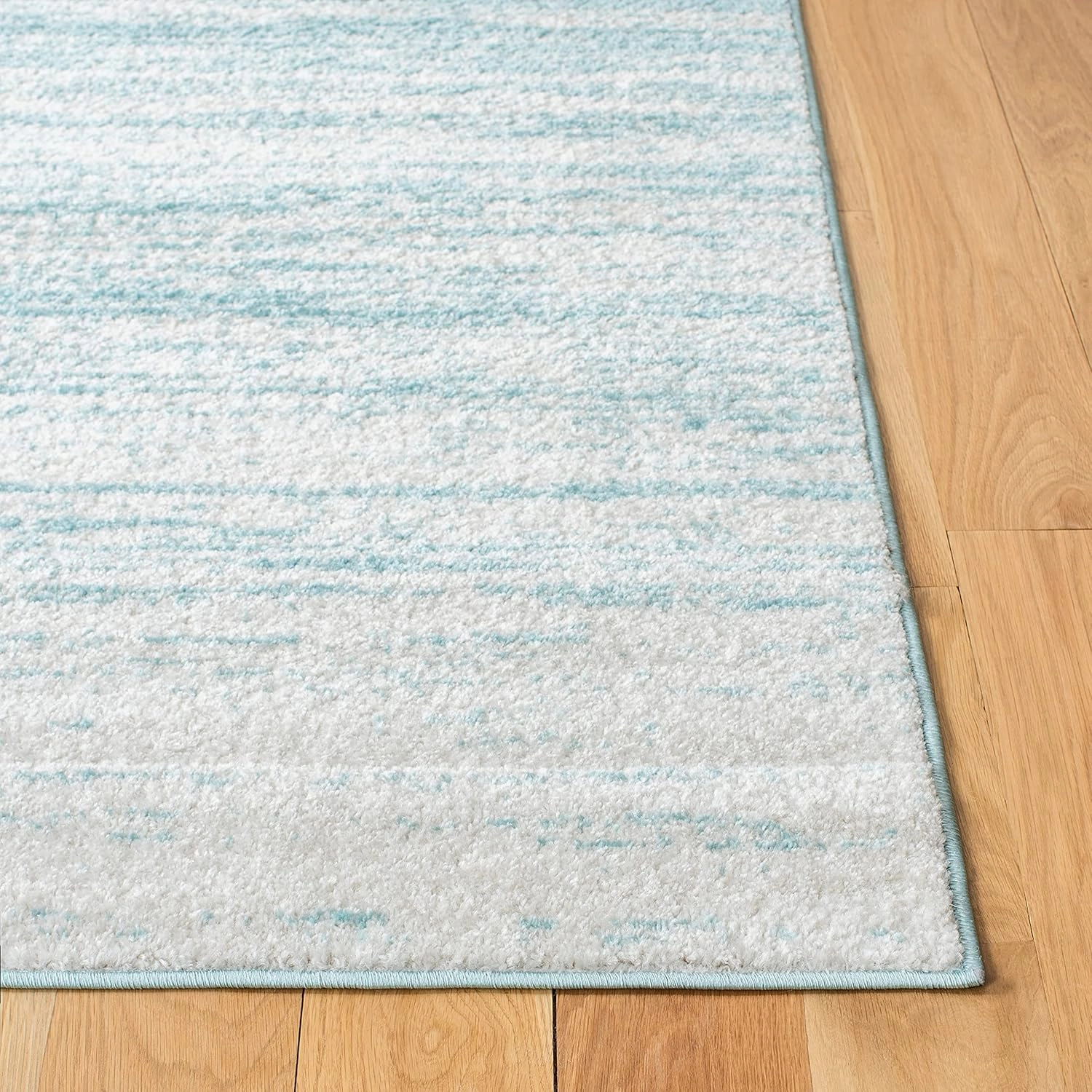 SAFAVIEH Area Rug 8x10 - Adirondack Collection - Large - Aqua & Ivory, Modern Ombre Design, Non-Shedding & Easy Cleaning, Ideal for Living Room, Bedroom, Office, Dining Space (ADR113J)