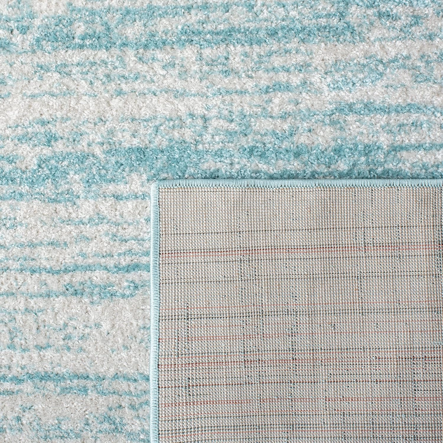 SAFAVIEH Area Rug 8x10 - Adirondack Collection - Large - Aqua & Ivory, Modern Ombre Design, Non-Shedding & Easy Cleaning, Ideal for Living Room, Bedroom, Office, Dining Space (ADR113J)