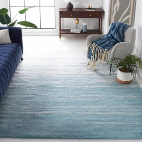 SAFAVIEH Area Rug 8x10 - Adirondack Collection - Large - Aqua & Ivory, Modern Ombre Design, Non-Shedding & Easy Cleaning, Ideal for Living Room, Bedroom, Office, Dining Space (ADR113J)
