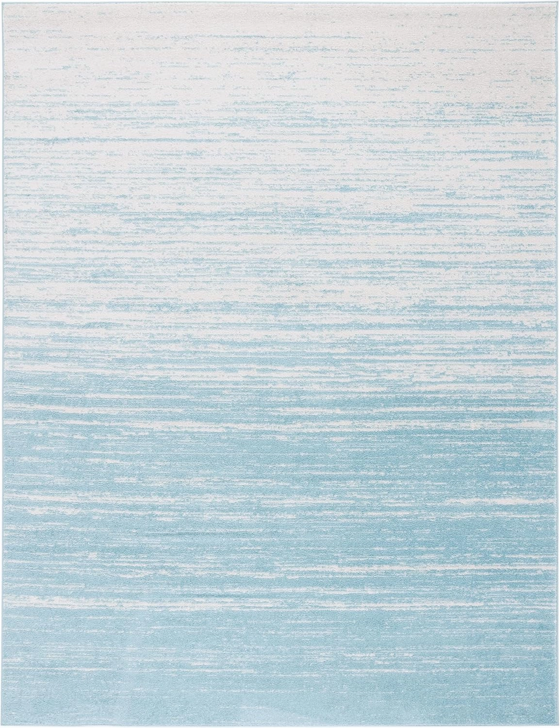 SAFAVIEH Area Rug 8x10 - Adirondack Collection - Large - Aqua & Ivory, Modern Ombre Design, Non-Shedding & Easy Cleaning, Ideal for Living Room, Bedroom, Office, Dining Space (ADR113J)