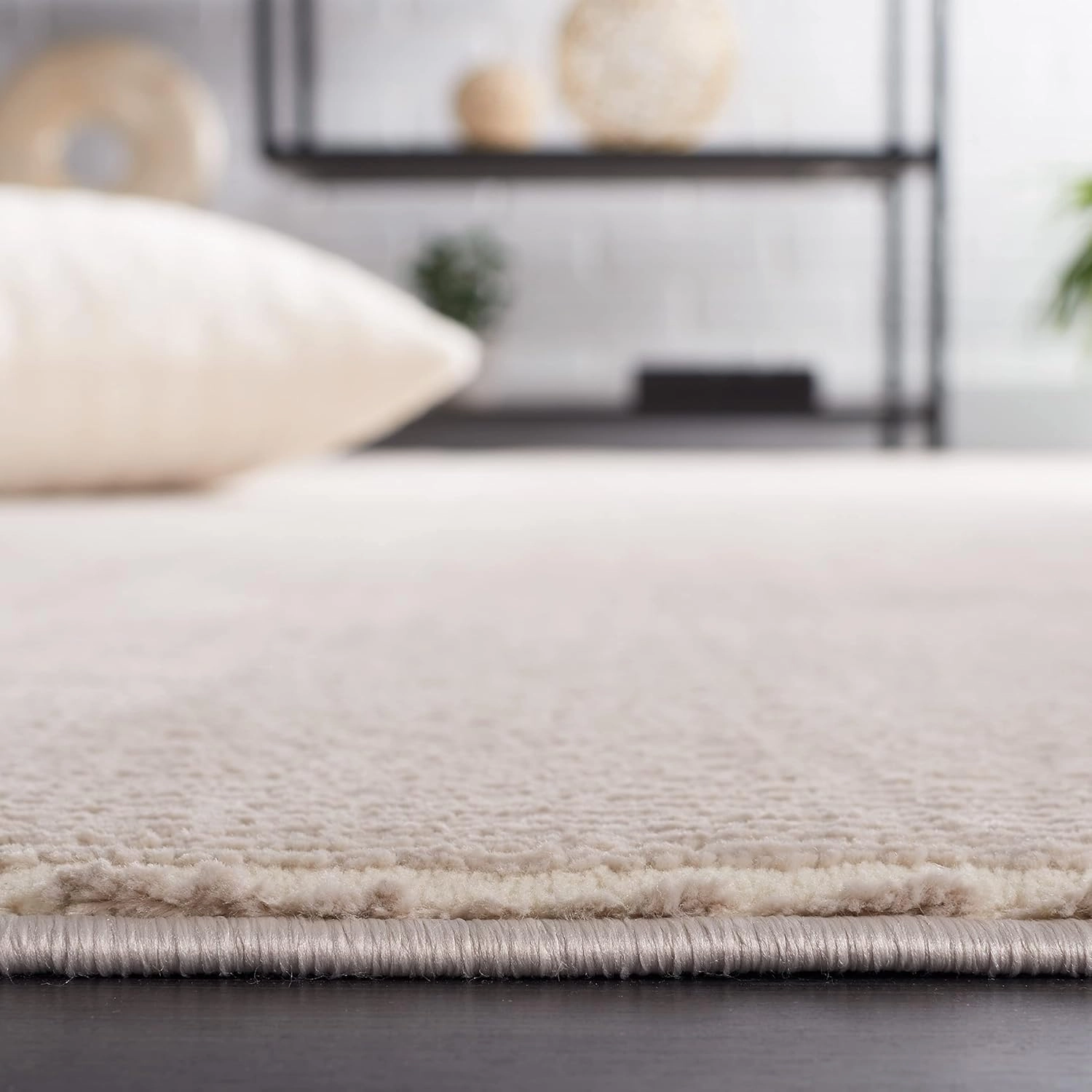 SAFAVIEH Area Rug 8x10 - Revive Collection - Large - Beige, Solid Pattern, Non-Shedding & Easy Cleaning, Ideal for Living Room, Bedroom, Office, Dining Space (REV102B)