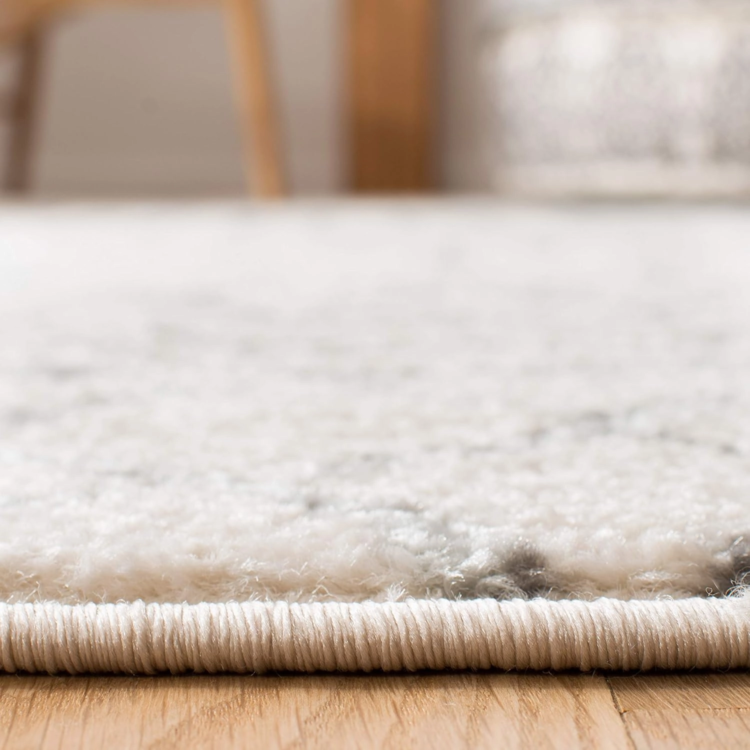 SAFAVIEH Area Rug 8x10 - Tulum Collection - Large - Ivory & Grey, Moroccan Boho Distressed Design, Non-Shedding & Easy Cleaning, Ideal for Living Room, Bedroom, Office, Dining Space (TUL270A)