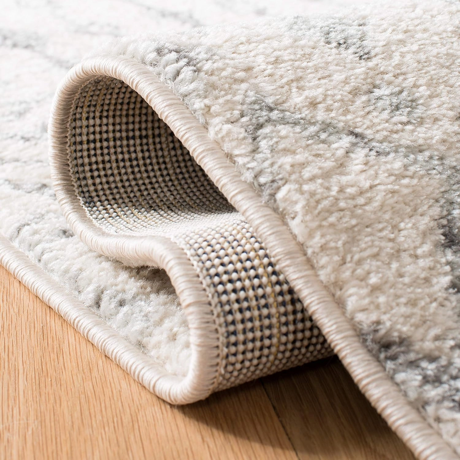 SAFAVIEH Area Rug 8x10 - Tulum Collection - Large - Ivory & Grey, Moroccan Boho Distressed Design, Non-Shedding & Easy Cleaning, Ideal for Living Room, Bedroom, Office, Dining Space (TUL270A)