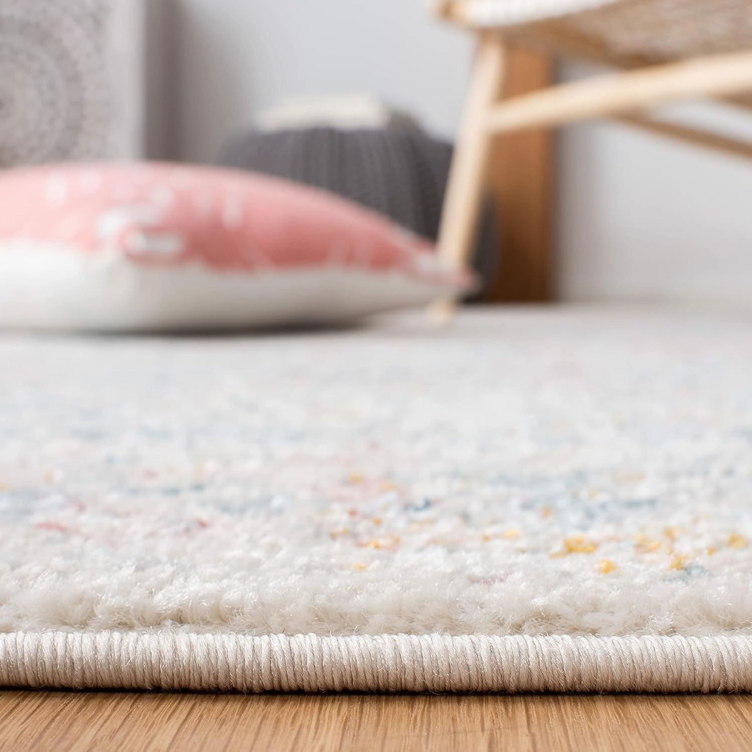 SAFAVIEH Area Rug 8x10 - Tulum Collection - Large - Ivory & Terracotta, Moroccan Boho Distressed Design, Non-Shedding & Easy Cleaning, Ideal for Living Room, Bedroom, Office, Dining Space (TUL264C)