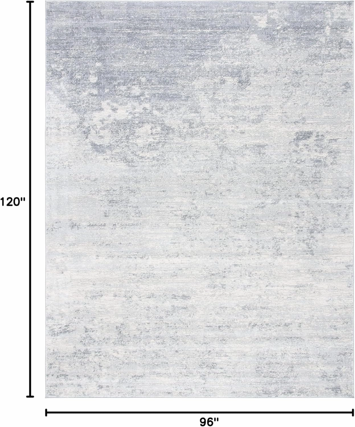 SAFAVIEH Brentwood Collection 8' x 10' Ivory/Grey BNT822A Modern Abstract Non-Shedding Living Room Bedroom Dining Home Office Area Rug