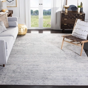 SAFAVIEH Brentwood Collection 8' x 10' Ivory/Grey BNT822A Modern Abstract Non-Shedding Living Room Bedroom Dining Home Office Area Rug