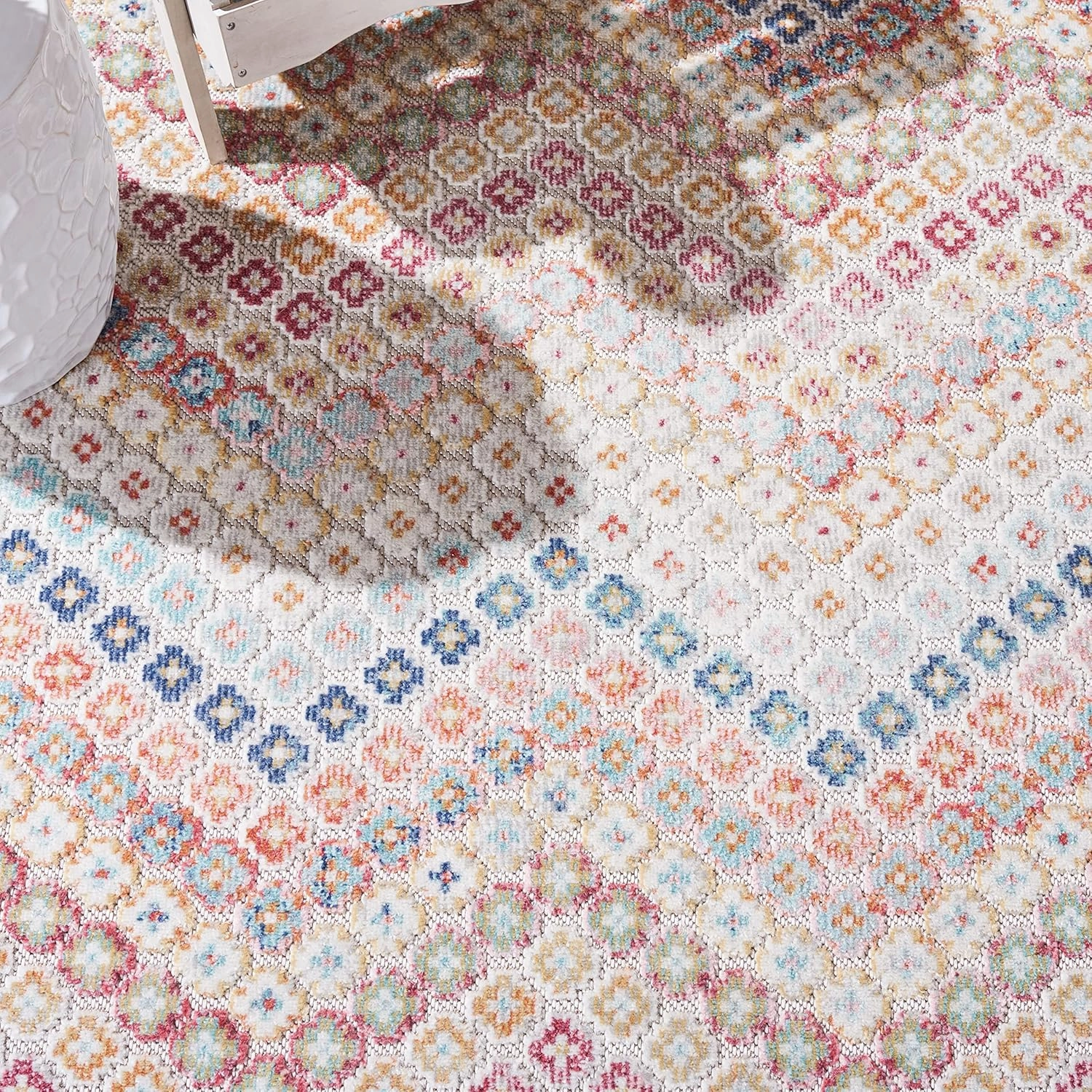 SAFAVIEH Cabana Collection Area Rug - 5'3" x 7'6", Rust Blue & Ivory, Boho Chevron Design, Non-Shedding & Easy Care, Indoor/Outdoor & Washable-Ideal for Patio, Backyard, Mudroom (CBN592P)