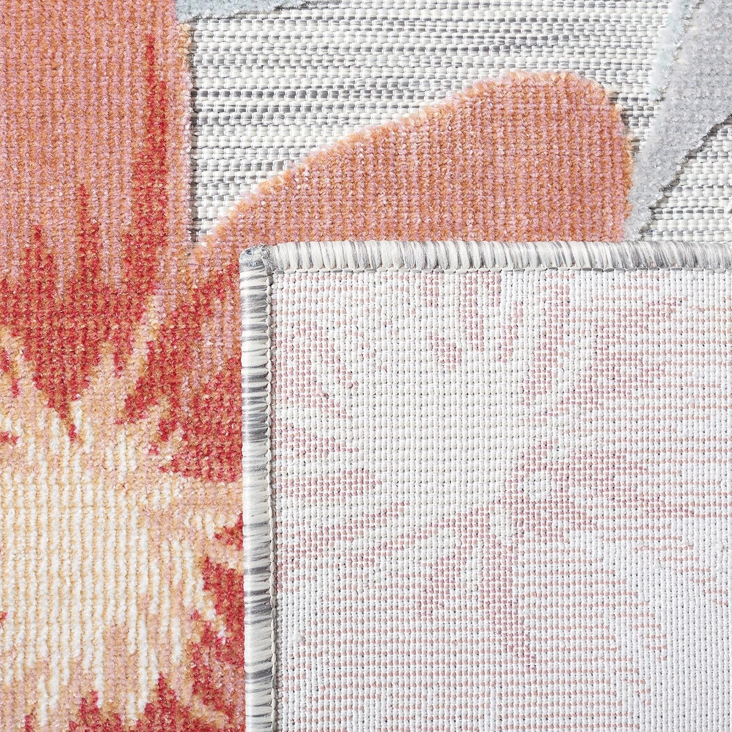 SAFAVIEH Cabana Collection Area Rug - 9' x 12', Grey & Rust, Floral Tropical Design, Non-Shedding & Easy Care, Indoor/Outdoor & Washable-Ideal for Patio, Backyard, Mudroom (CBN454G)