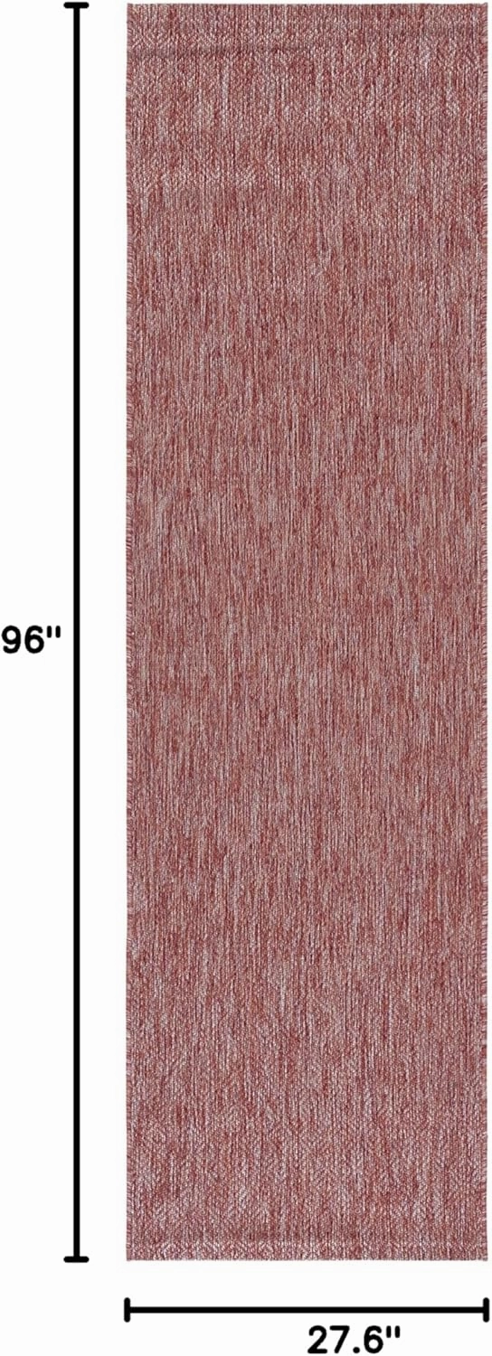 SAFAVIEH Courtyard Collection 2'3' x 8' Red CY8520 Indoor/ Outdoor Patio Backyard Mudroom Runner Rug
