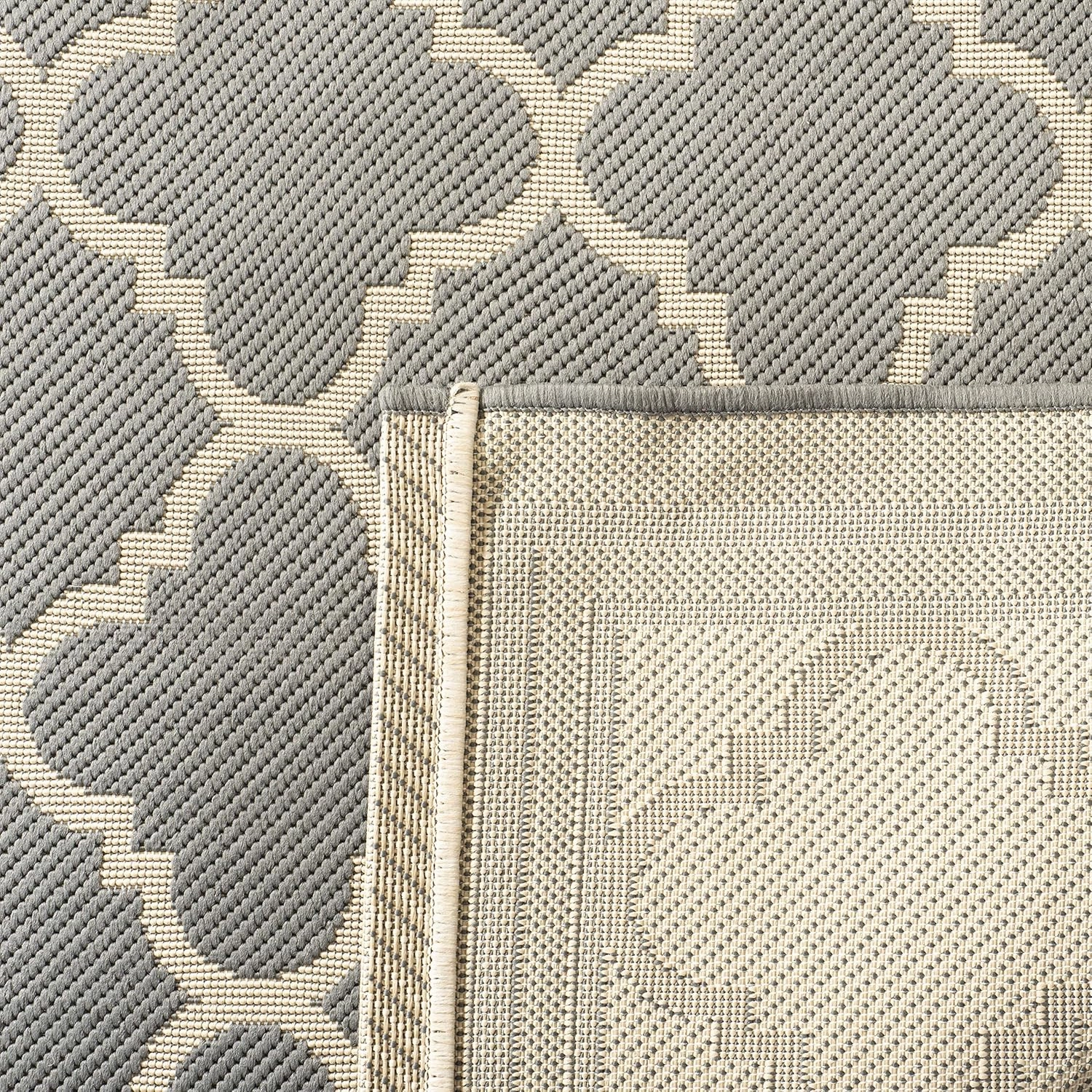 SAFAVIEH Courtyard Collection 2'3" x 6'7" Anthracite/Beige CY6918 Trellis Indoor-Outdoor Waterproof Easy-Cleaning Patio Backyard Mudroom Runner-Rug