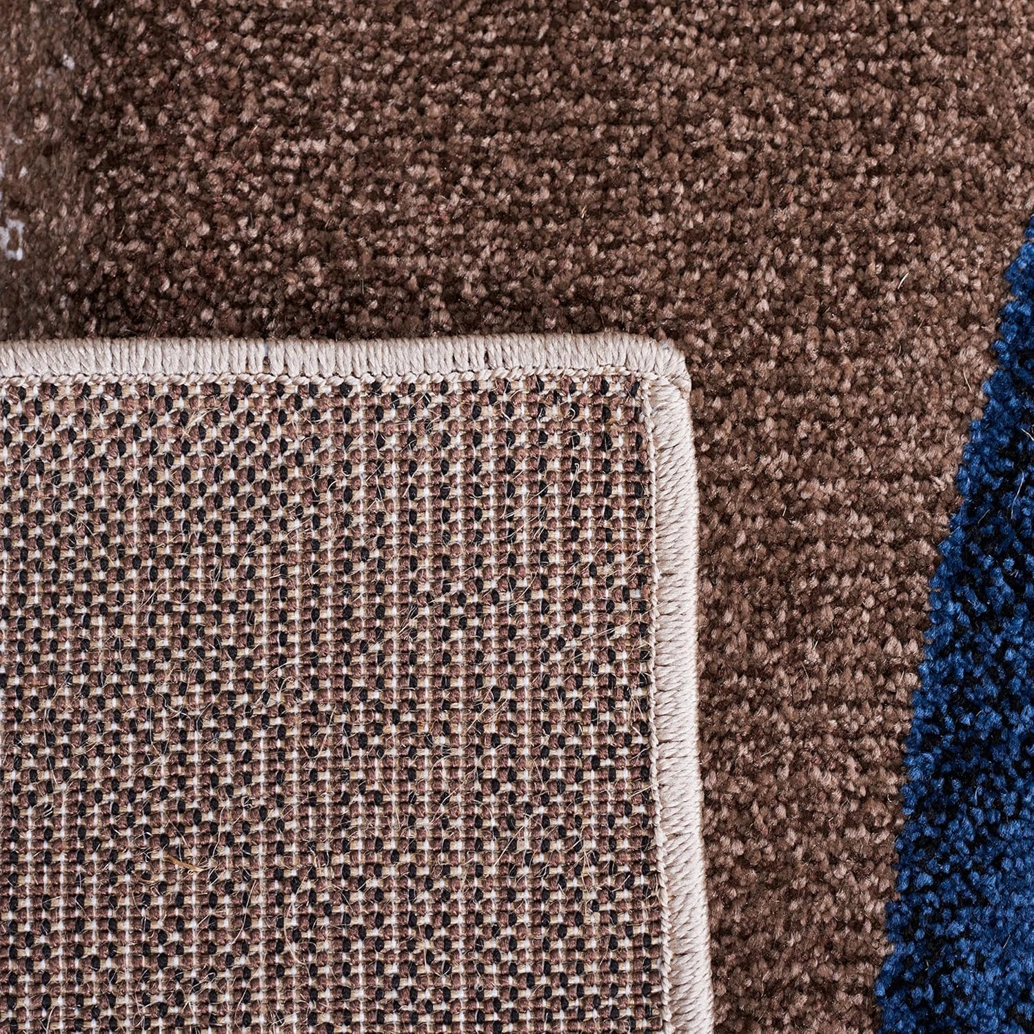 SAFAVIEH Hollywood Collection Runner Rug - 2'3" x 6', Beige & Blue, Mid-Century Modern Design, Non-Shedding & Easy Care, Ideal for High Traffic Areas in Living Room, Bedroom, Dining (HLW766C-26)