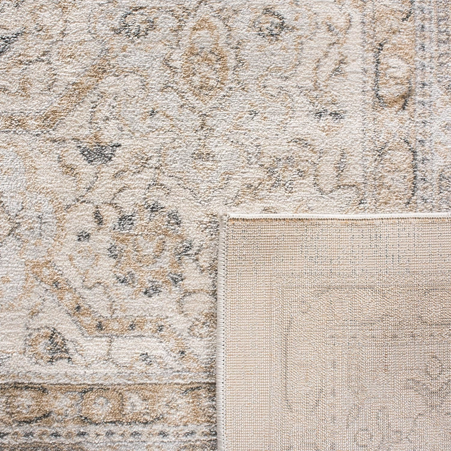 SAFAVIEH Isabella Collection Accent Rug - 2'2" x 5', Cream & Beige, Oriental Design, Non-Shedding & Easy Care, Ideal for High Traffic Areas in Entryway, Living Room, Bedroom (ISA916B)