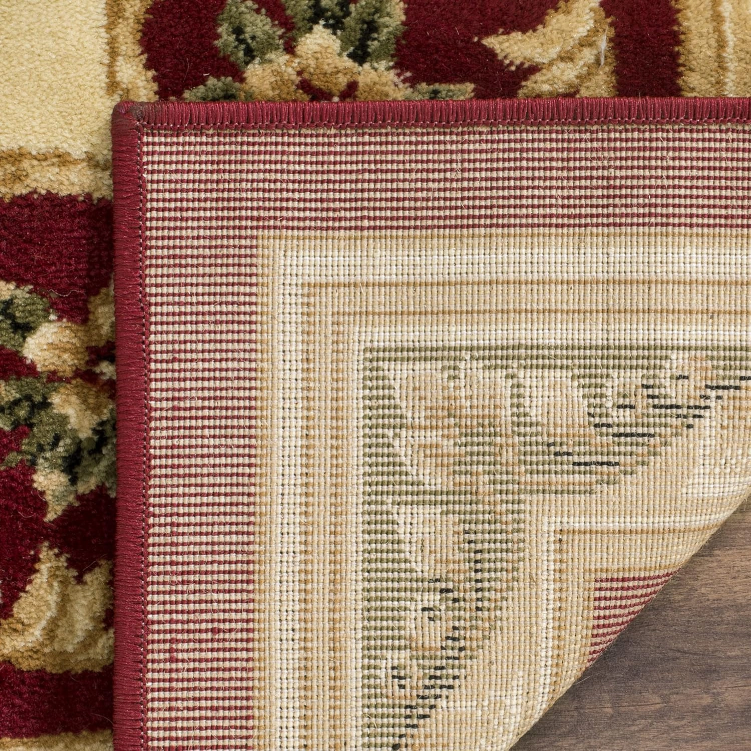 SAFAVIEH Lyndhurst Collection Runner Rug - 2'3" x 8', Red & Ivory, Traditional European Medallion Design, Non-Shedding & Easy Care, Ideal for High Traffic Areas in Living Room, Bedroom (LNH218C)