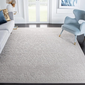SAFAVIEH Reflection Collection Area Rug - 9' x 12', Creme & Ivory, Non-Shedding & Easy Care, Ideal for High Traffic Areas in Living Room, Bedroom (RFT667D)