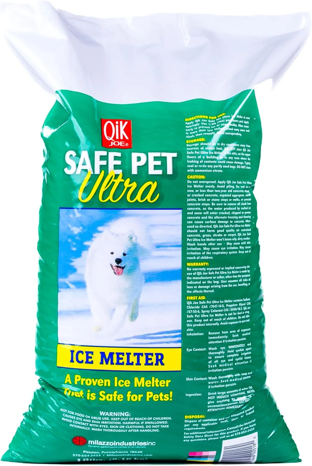 Safe Pet Ultra Instant Snow and Ice Melt for Sidewalks, Driveways, Steps, and Parking Lots, Deicer for Concrete, Asphalt, and Other Surfaces, Effective to -5 Degrees, 18 Pounds