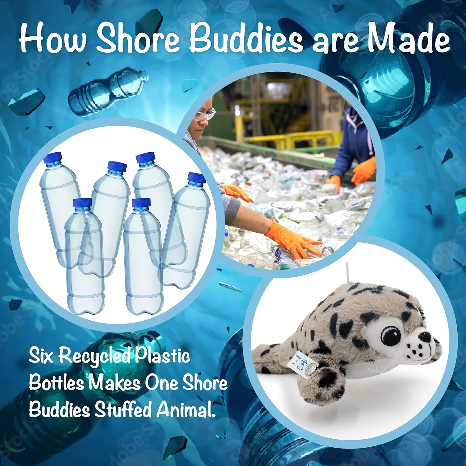 Sammy The Seal - 12" Plush Toy w/Authentic Animal Sounds, Donation Made w/Purchase, Stuffed Animal for Kids Babies & Toddlers