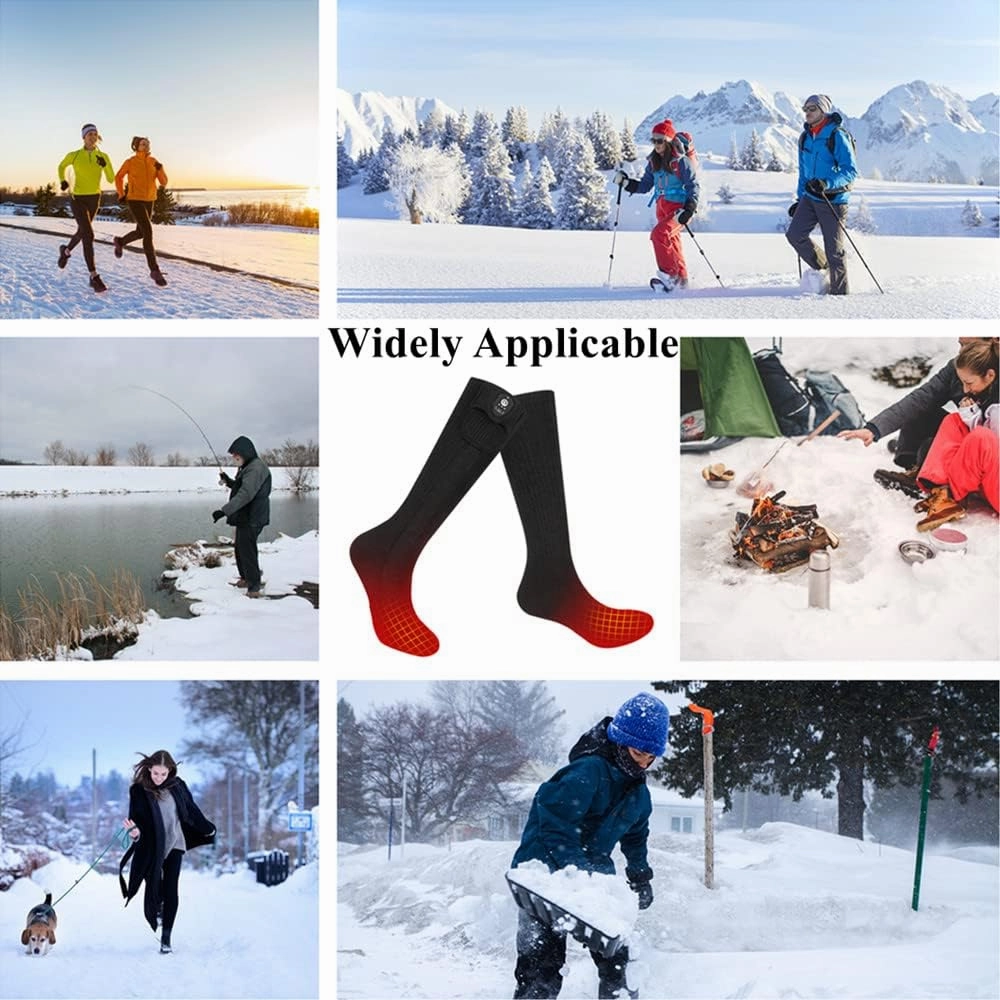 Savior Electric Heated Socks for Men Women,with APP Control Rechargeable Heated Socks,Washable,Suitable for Winter Work,Skiing,Cycling,Hiking,etc.