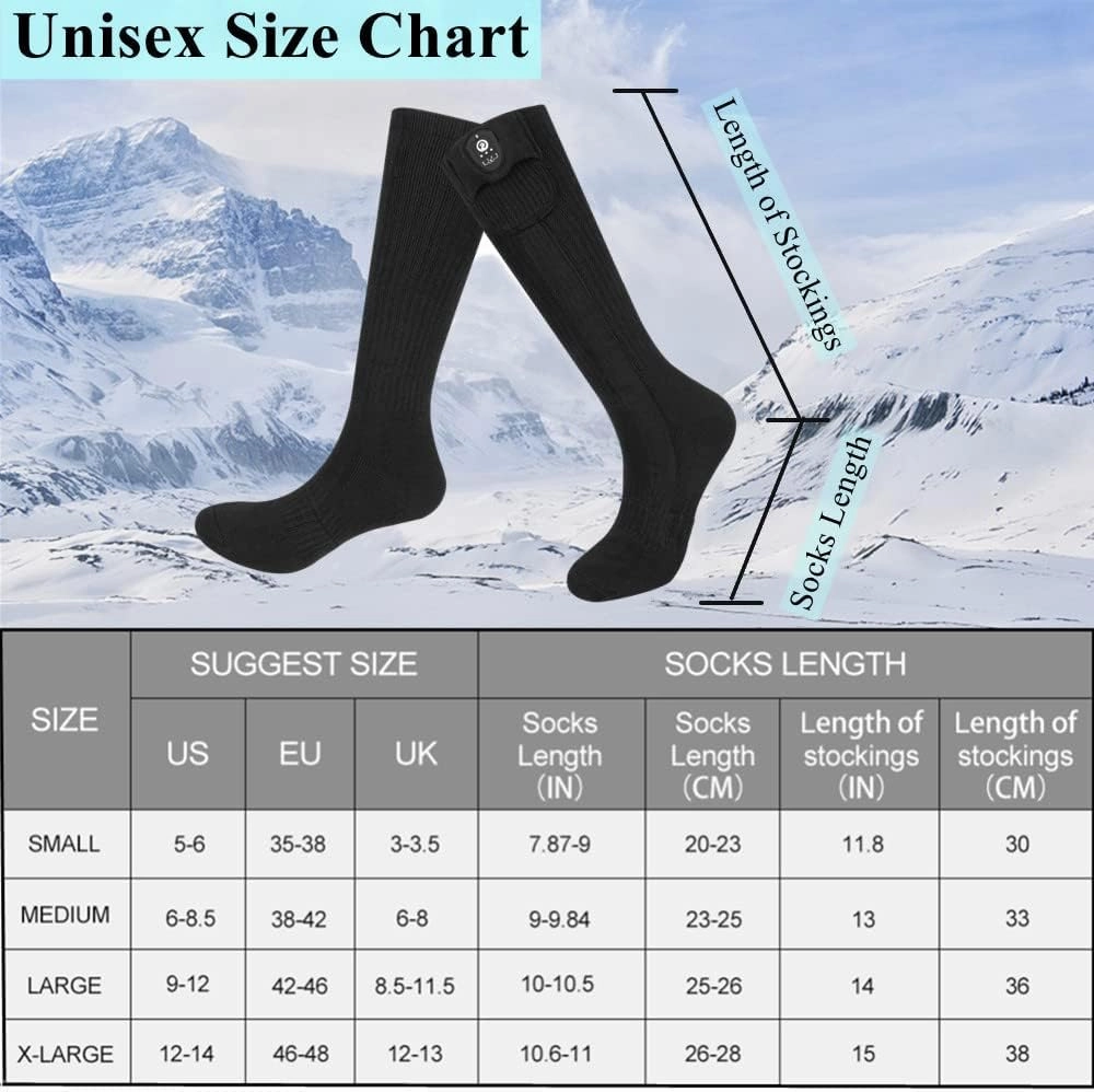 Savior Electric Heated Socks for Men Women,with APP Control Rechargeable Heated Socks,Washable,Suitable for Winter Work,Skiing,Cycling,Hiking,etc.
