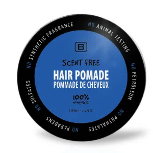 Scent Free Medium Hold Vegan Pomade for Men - EWG VERIFIED, Water Based All Natural Flake Free for All Day Hold and Hairstyles