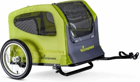 Schwinn Rascal Bike Dog Trailer, Carrier for Small and Large Pets, Easy Folding Cart Frame, Quick Release Wheel, Universal Bicycle Coupler, Washable Non-Slip Lining