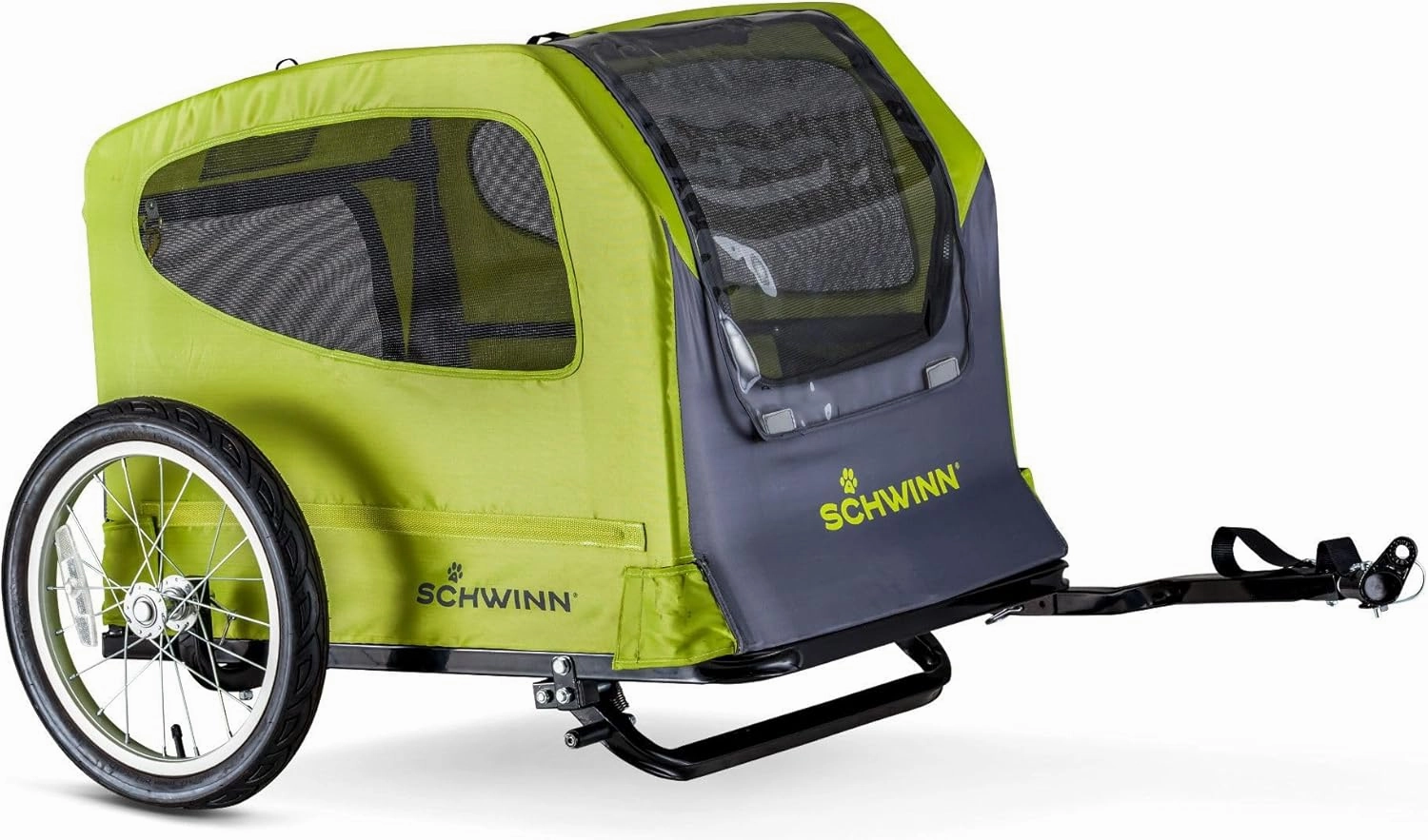 Schwinn Rascal Bike Dog Trailer, Carrier for Small and Large Pets, Easy Folding Cart Frame, Quick Release Wheel, Universal Bicycle Coupler, Washable Non-Slip Lining