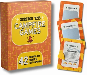 SCRATCH 'EMS Campfire Games Scratch-Off Cards – Camping Games for Kids & Families | Camp Toys & Activities, Camp Gear Essentials, Outdoor Fun, Screen-Free Game Night, Camping Books Alternative