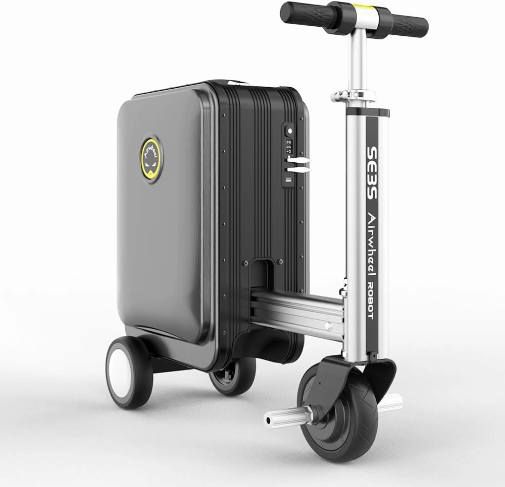 SE3S Riding Luggage Rideable Suitcase Electric Scooter Luggage Carry On Luggage (black)