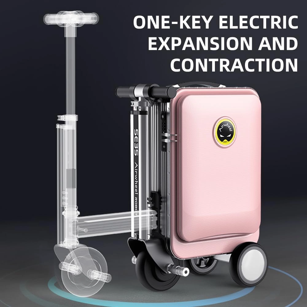 SE3S Smart Rideable Suitcase Electric Luggage Scooter For Travel (pink)