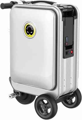 SE3S Smart Rideable Suitcase Electric Luggage Scooter For Travel (silver)